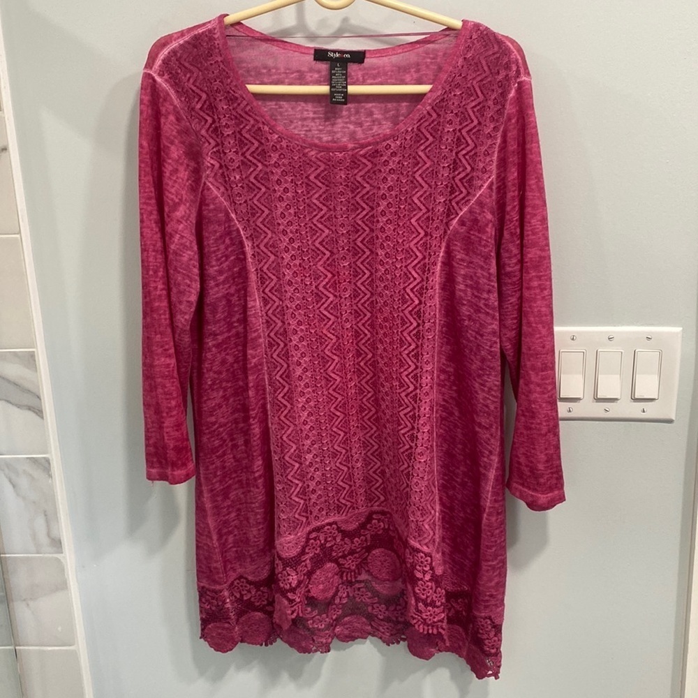 Style&co large pink blouse